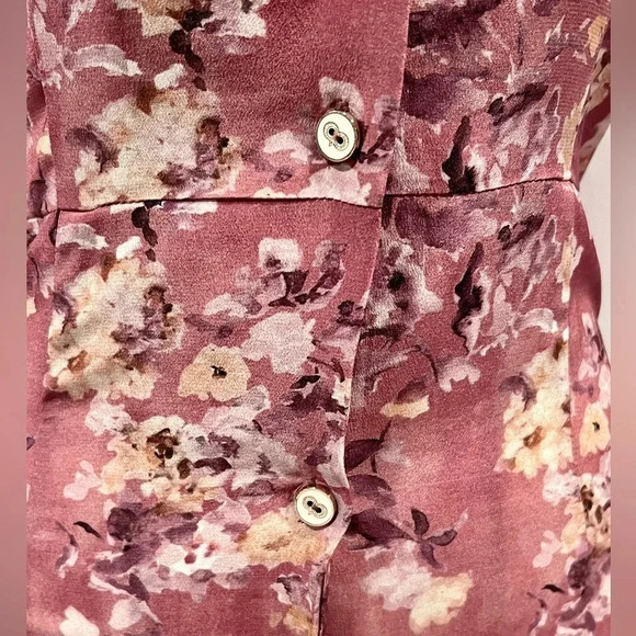 NWT CAROLINE CONSTAS Nancy Floral Silk Puff-Sleeve Maxi Dress Ex Small Authentic - Picture 14 of 16